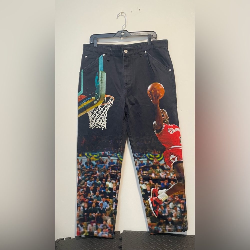 Men's Nike Air Jordan Jumpman Printed Twill Casual Pants HF0045-010 Size 34 $200